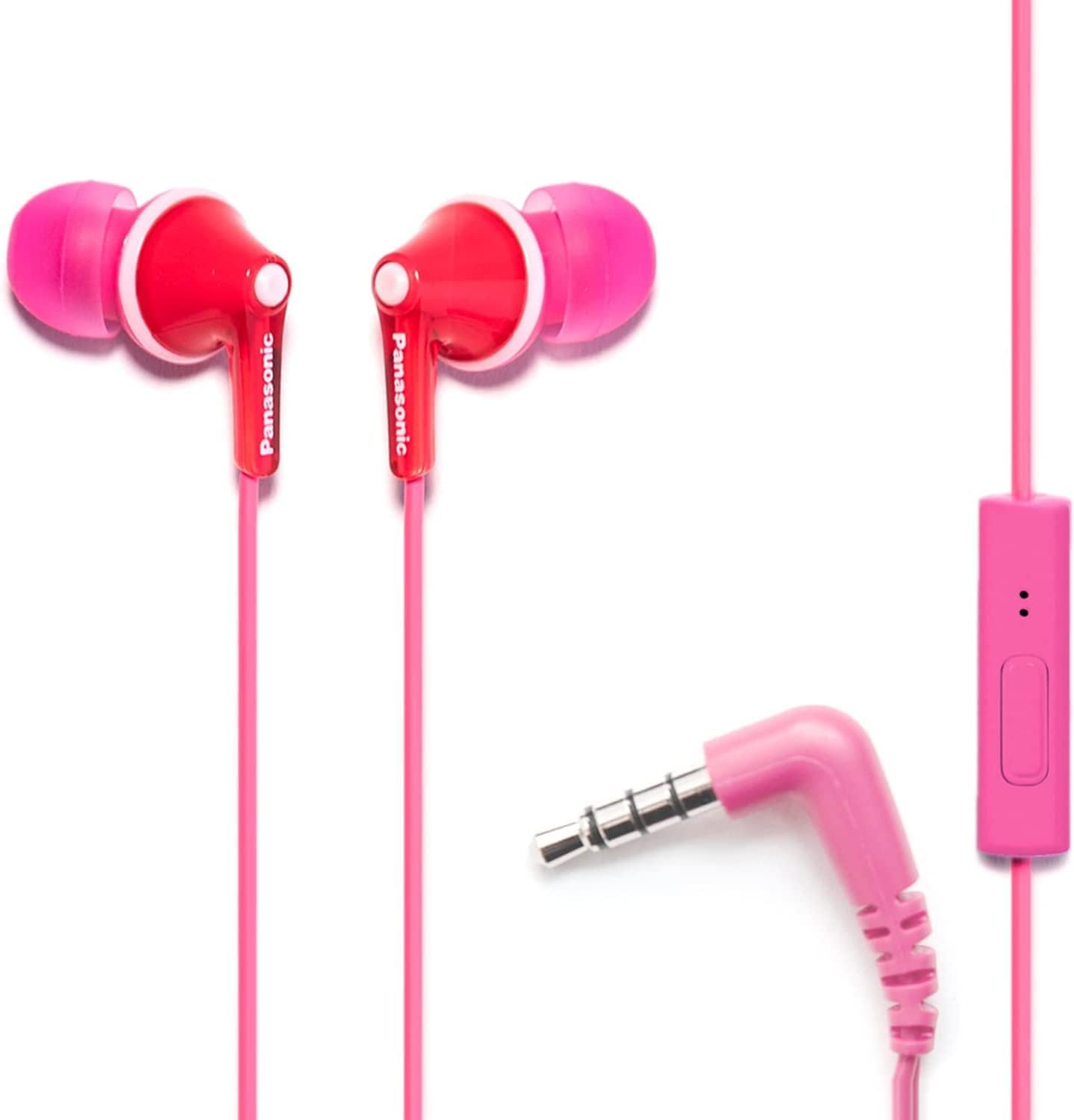 Panasonic ErgoFit Wired Earbuds, In-Ear Headphones with Dynamic Crystal-Clear Sound and Ergonomic Custom-Fit Earpieces (S/M/L), 3.5mm Jack for Phones and Laptops, No Mic - RP-HJE120-K (Black)