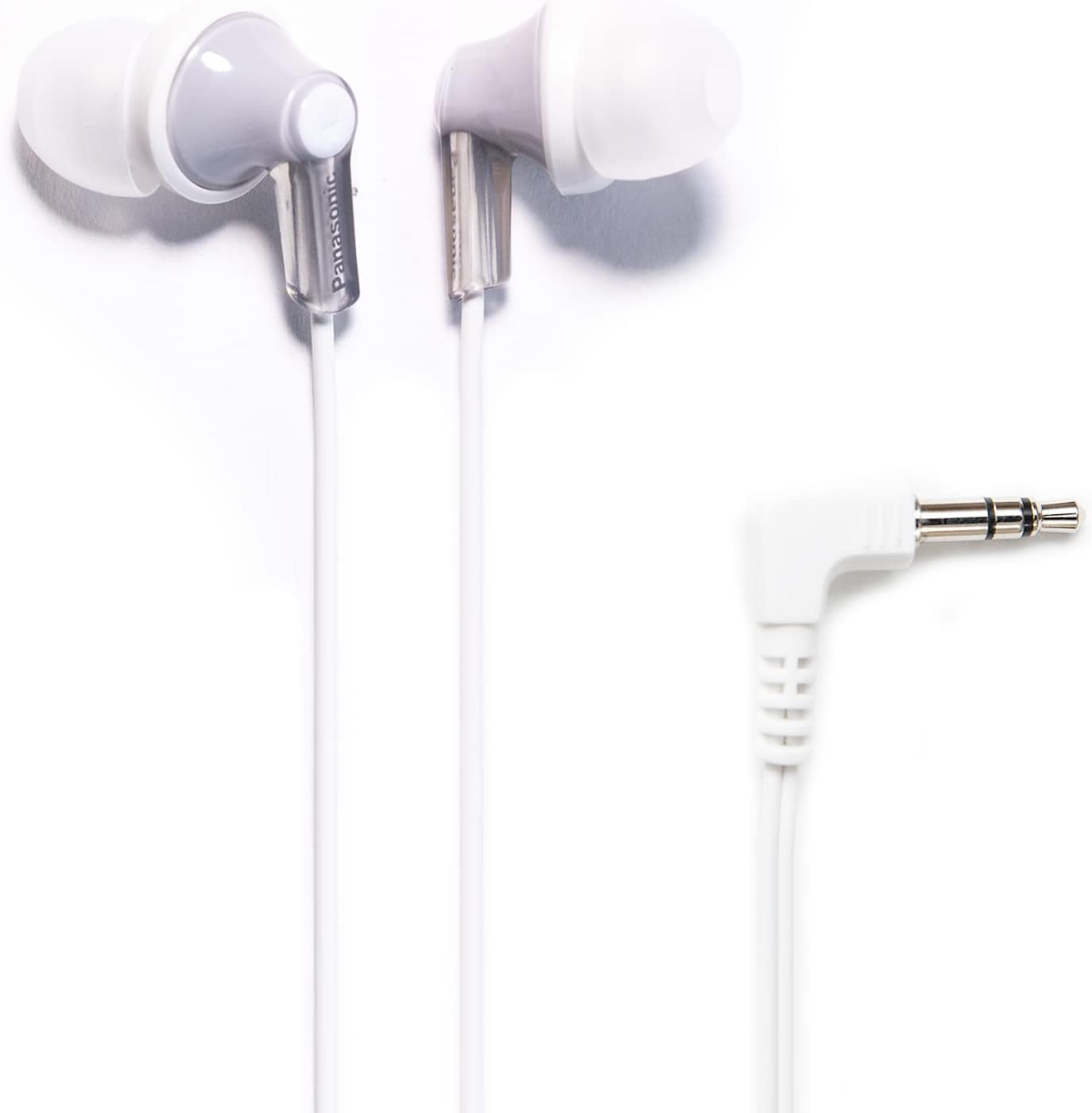 Panasonic ErgoFit Wired Earbuds, In-Ear Headphones with Dynamic Crystal-Clear Sound and Ergonomic Custom-Fit Earpieces (S/M/L), 3.5mm Jack for Phones and Laptops, No Mic - RP-HJE120-K (Black)