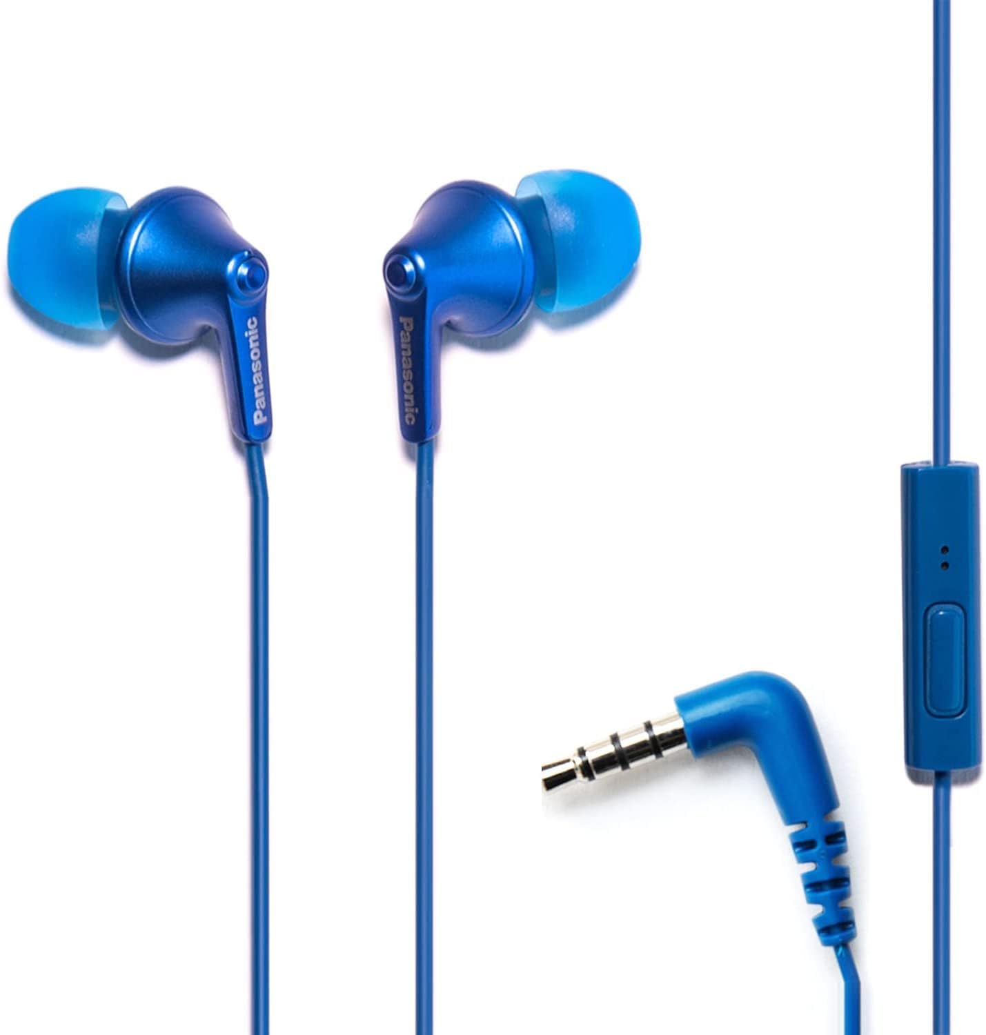 Panasonic ErgoFit Wired Earbuds, In-Ear Headphones with Dynamic Crystal-Clear Sound and Ergonomic Custom-Fit Earpieces (S/M/L), 3.5mm Jack for Phones and Laptops, No Mic - RP-HJE120-K (Black)