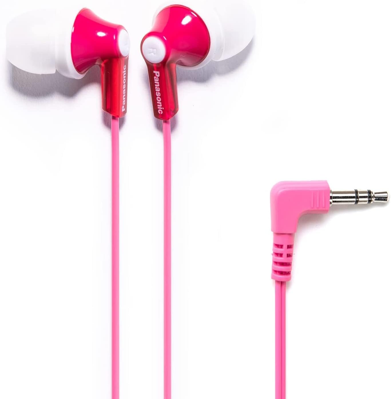 Panasonic ErgoFit Wired Earbuds, In-Ear Headphones with Dynamic Crystal-Clear Sound and Ergonomic Custom-Fit Earpieces (S/M/L), 3.5mm Jack for Phones and Laptops, No Mic - RP-HJE120-K (Black)