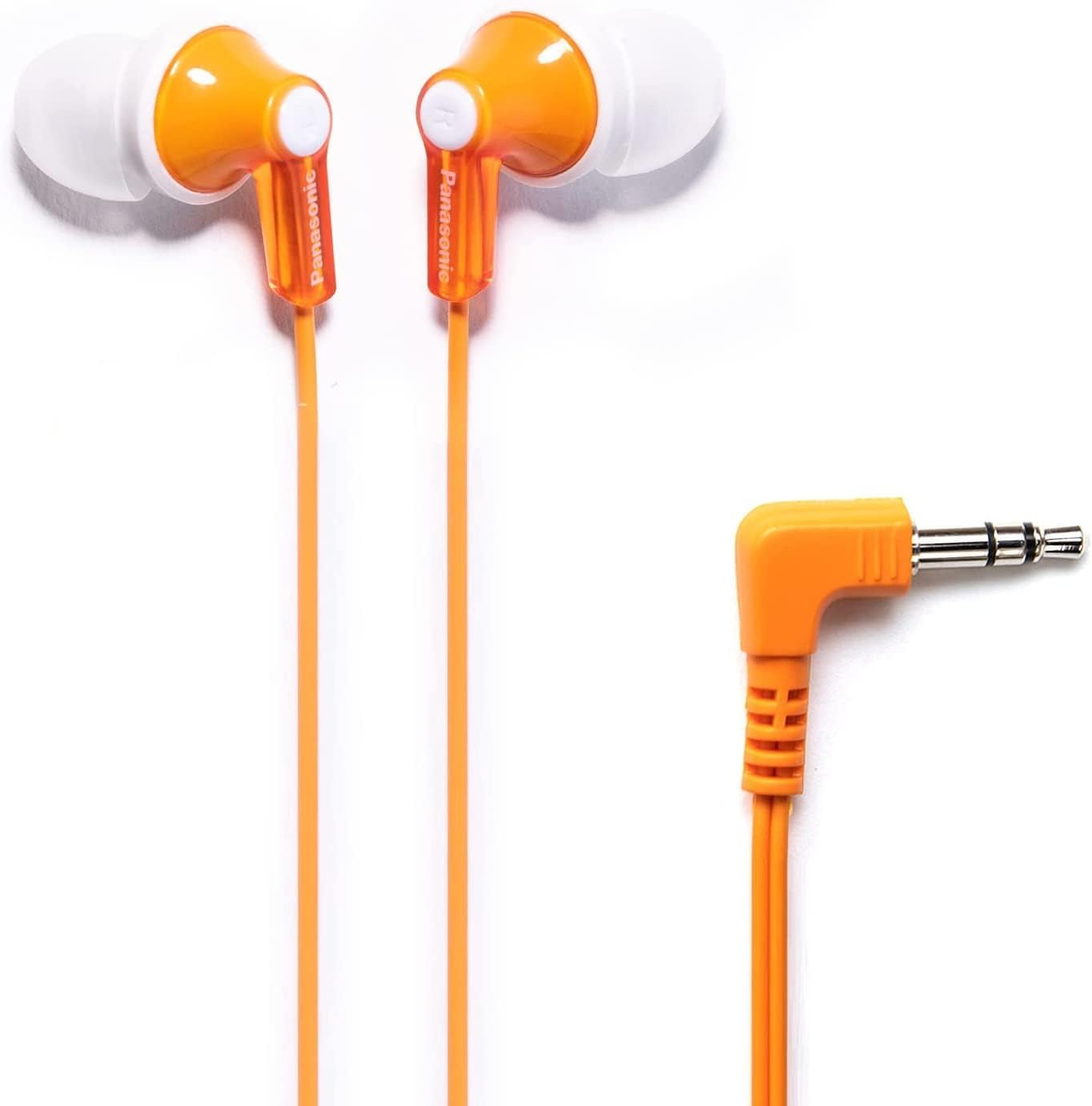 Panasonic ErgoFit Wired Earbuds, In-Ear Headphones with Dynamic Crystal-Clear Sound and Ergonomic Custom-Fit Earpieces (S/M/L), 3.5mm Jack for Phones and Laptops, No Mic - RP-HJE120-K (Black)