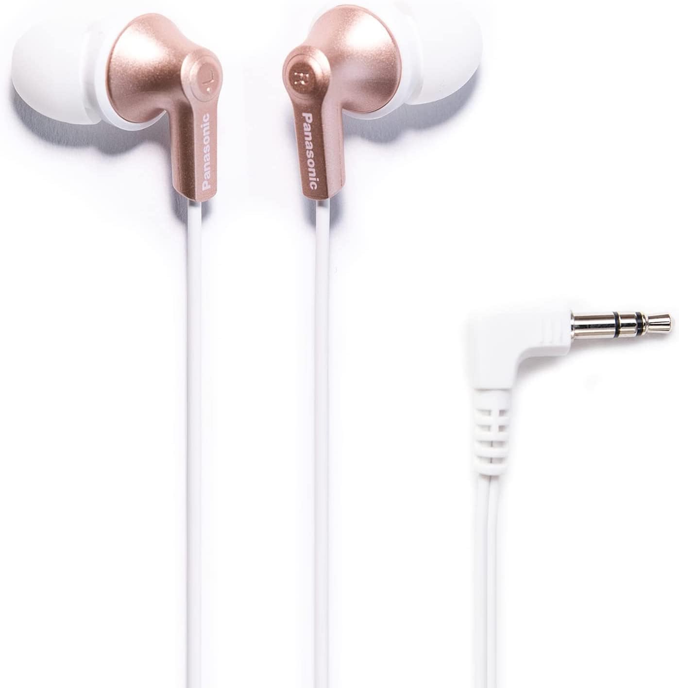 Panasonic ErgoFit Wired Earbuds, In-Ear Headphones with Dynamic Crystal-Clear Sound and Ergonomic Custom-Fit Earpieces (S/M/L), 3.5mm Jack for Phones and Laptops, No Mic - RP-HJE120-K (Black)