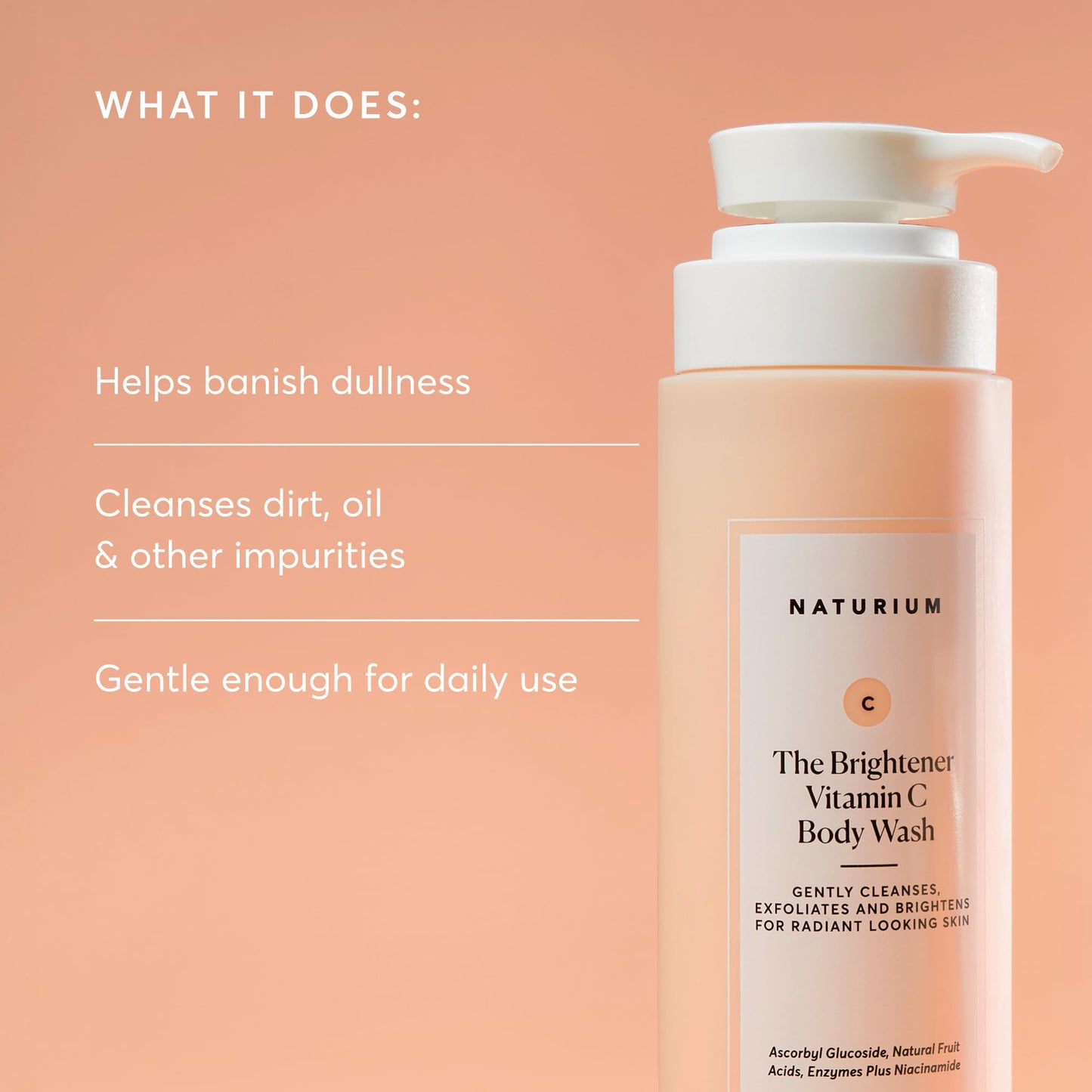 Naturium The Smoother Glycolic Acid Exfoliating Body Wash, Soft & Smoothing Cleanser, 16.9 oz