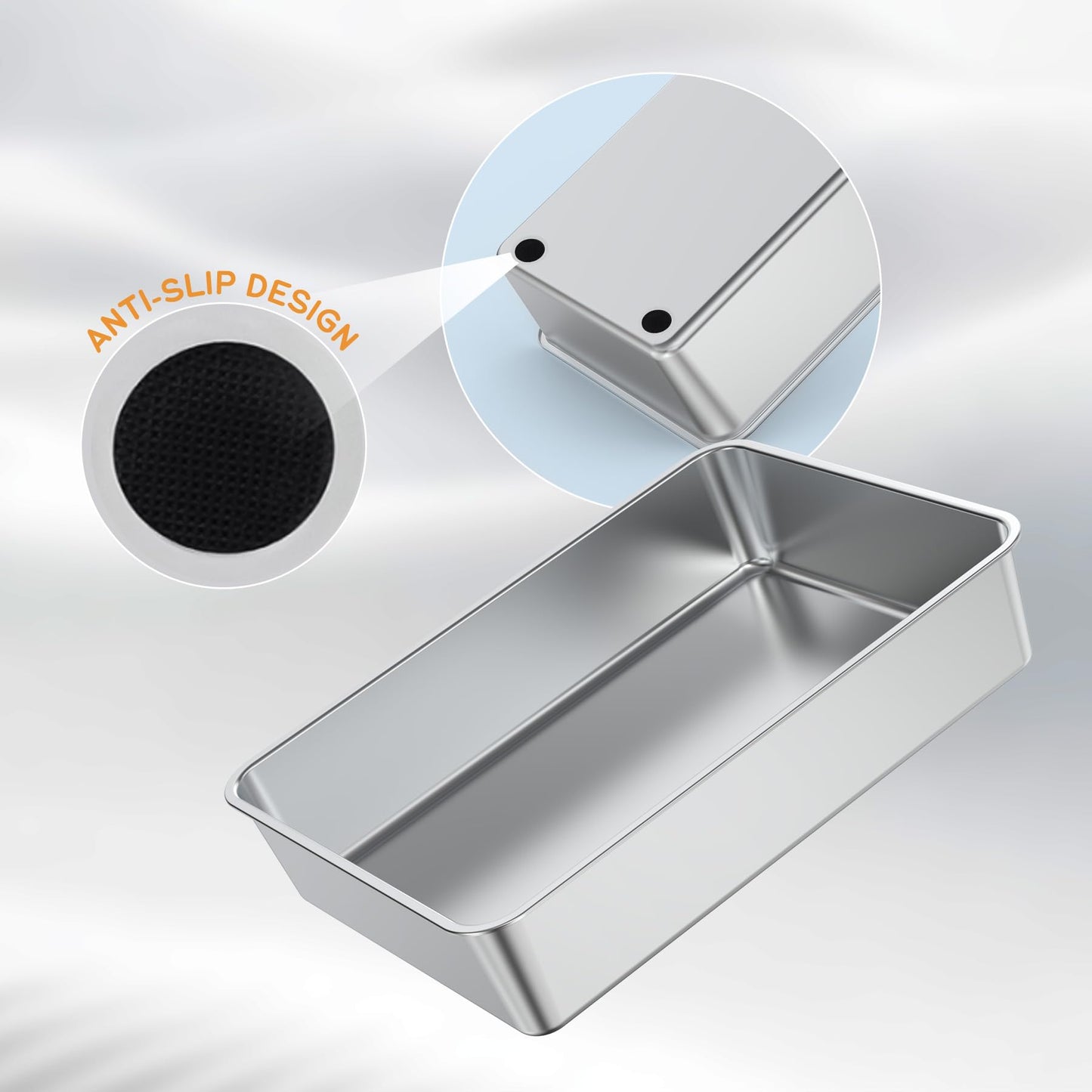 Soulbond Stainless Steel Cat Litter Box with Lid
