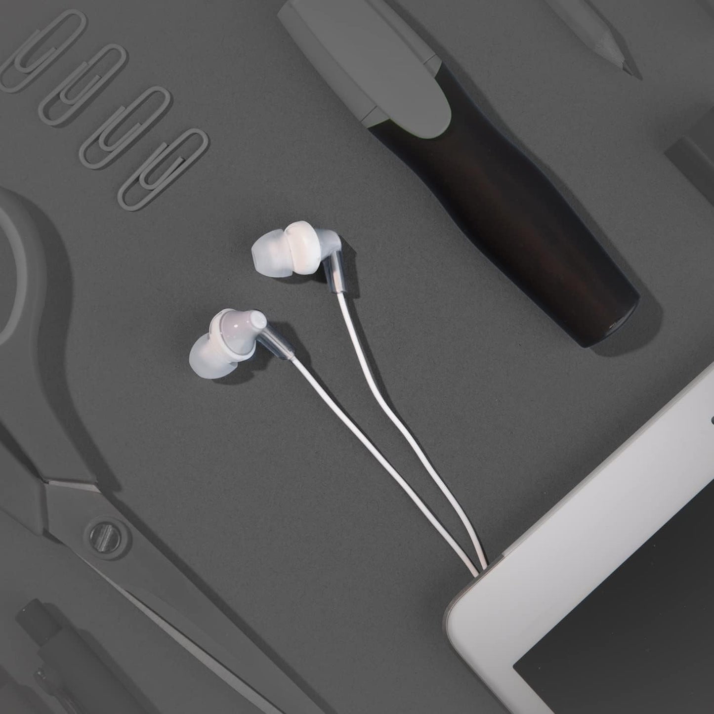 Panasonic ErgoFit Wired Earbuds, In-Ear Headphones with Dynamic Crystal-Clear Sound and Ergonomic Custom-Fit Earpieces (S/M/L), 3.5mm Jack for Phones and Laptops, No Mic - RP-HJE120-K (Black)