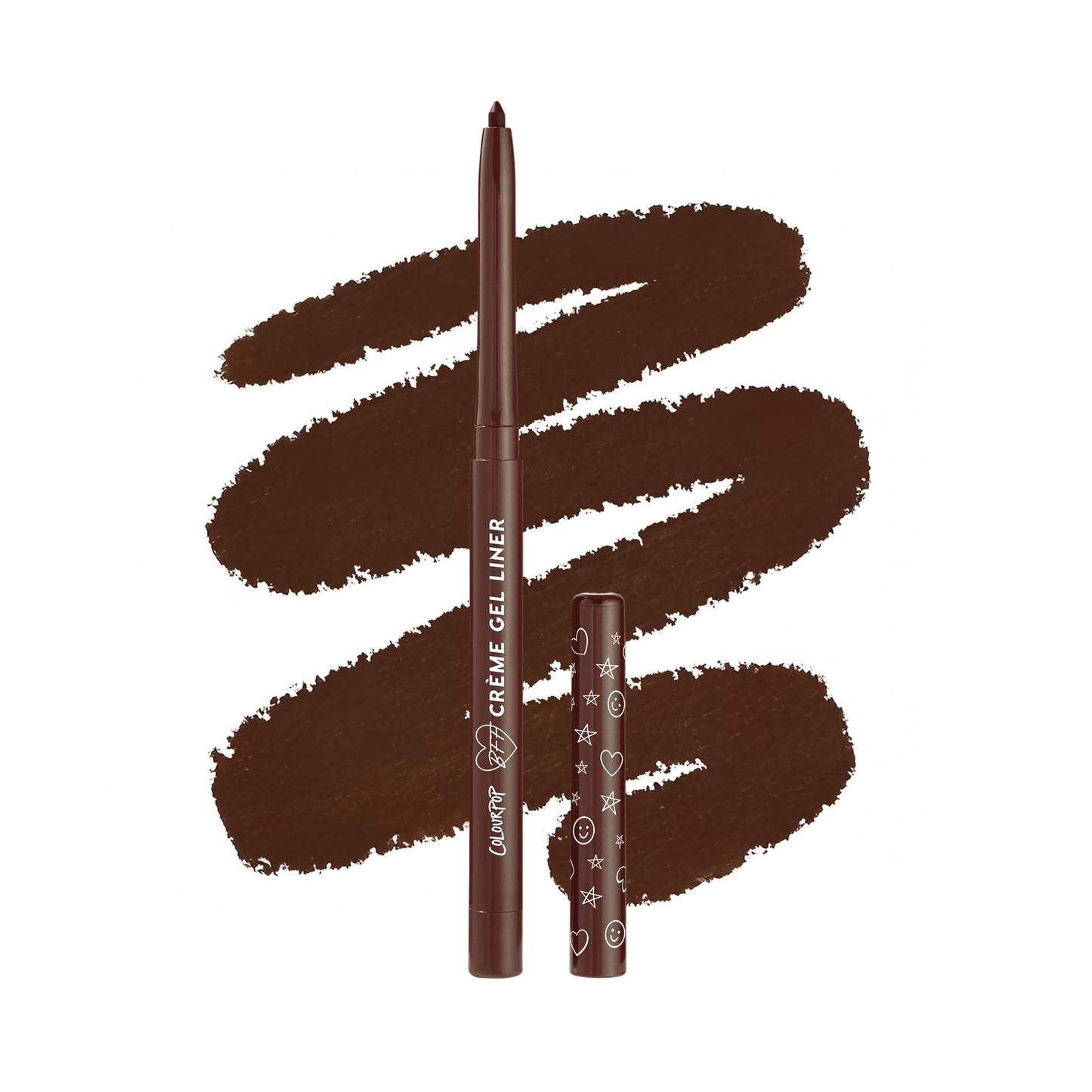 ColourPop Crème Gel Waterproof Eyeliner - 18HR Wear, Ultra-Pigmented Eyeliner Pencil with Matte & Metallic Finishes - Smudge-Proof, Vegan & Cruelty-Free - Plum Smash (0.01 oz)