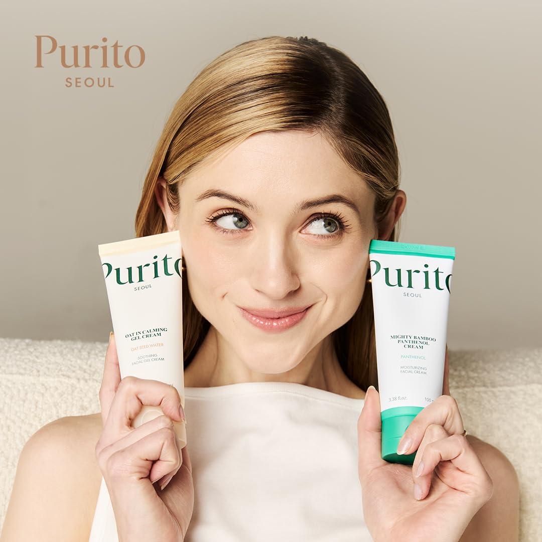PURITO Panthenol 10% Barrier Cream | Face Moisturizer for Skin Barrier Repair | All skin types, sensitive and blemish-prone skin | Non-Comedogenic, Vegan | Korean Skincare, 100mL, 3.38 fl.oz