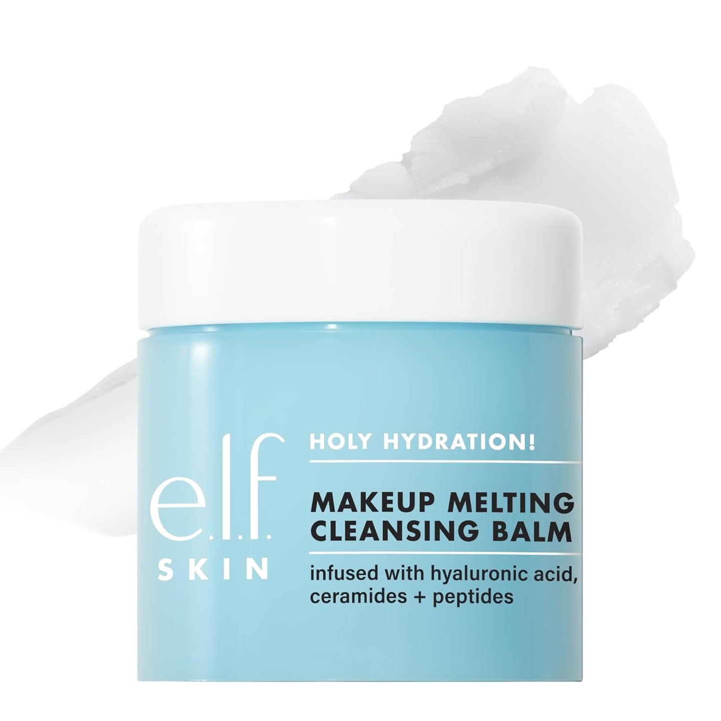 e.l.f. SKIN Holy Hydration! Makeup Melting Cleansing Balm, Face Cleanser & Makeup Remover, Infused with Hyaluronic Acid to Hydrate Skin