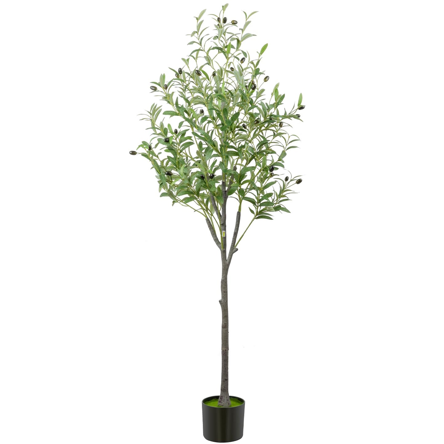 6FT Fall Artificial Eucalyptus Tree with Wicker Basket, Orange Potted Faux Eucalyptus Trees, Autumn Fake Eucalyptus Plants, Lifelike Leaves & Natural Trunk for Home Office Bedroom, Indoor
