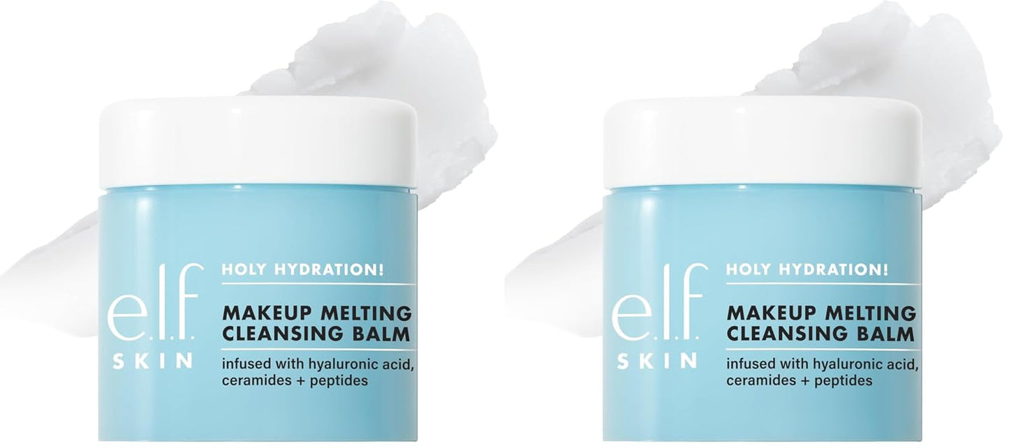 e.l.f. SKIN Holy Hydration! Makeup Melting Cleansing Balm, Face Cleanser & Makeup Remover, Infused with Hyaluronic Acid to Hydrate Skin