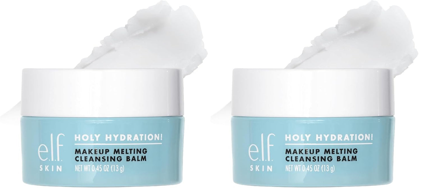 e.l.f. SKIN Holy Hydration! Makeup Melting Cleansing Balm, Face Cleanser & Makeup Remover, Infused with Hyaluronic Acid to Hydrate Skin