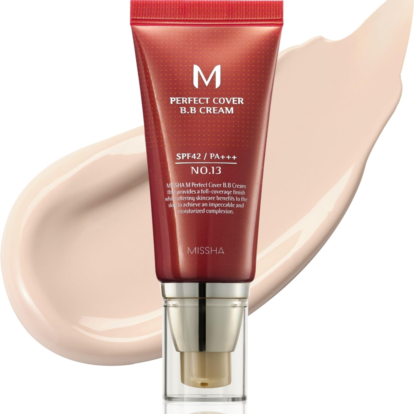 MISSHA M Perfect Cover BB Cream No.29 Caramel Beige - Medium/Tan with Warm Undertone SPF 42 PA+++ 1.69 Fl Oz - Tinted Moisturizer for face with SPF