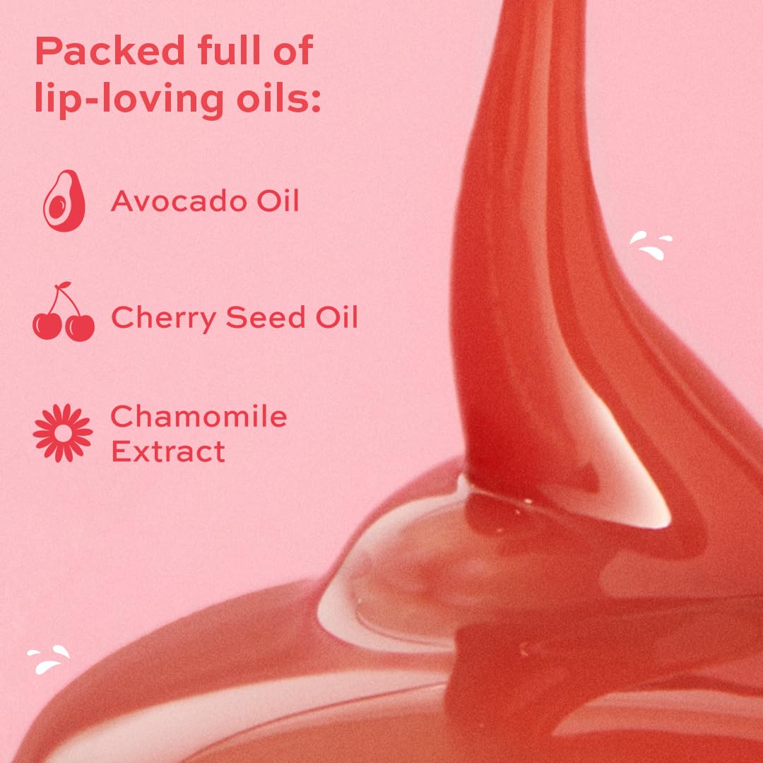Revolution, Juicy Peptide Lip Balm, Sheer to Buildable Tint with Hydrating & Nourishing Peptides, Squalane & Vitamin E, Pink Strawberry, 0.27 fl oz