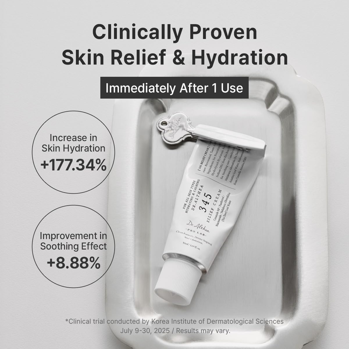 Dr.Althea 345 Relief Cream | PDRN & Hyaluronic Acid for Hydration, Blemish Care | Post-Acne Face Moisturizer with Centella & Niacinamide | Korean Vegan Skincare, 1.69 Fl Oz (Ver.2 - Pack of 1)