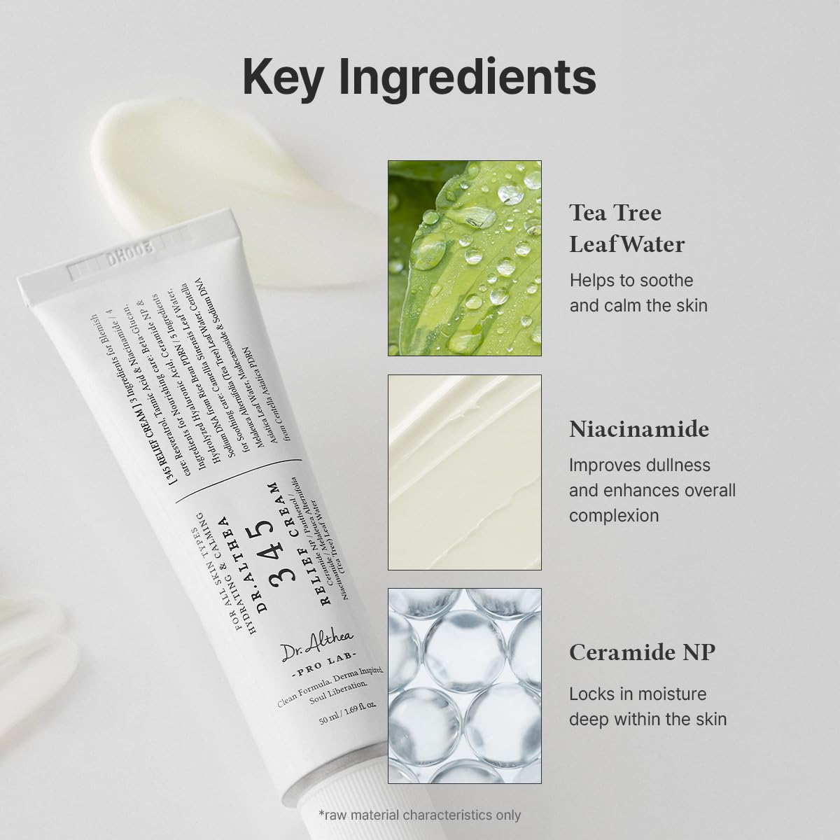 Dr.Althea 345 Relief Cream | PDRN & Hyaluronic Acid for Hydration, Blemish Care | Post-Acne Face Moisturizer with Centella & Niacinamide | Korean Vegan Skincare, 1.69 Fl Oz (Ver.2 - Pack of 1)