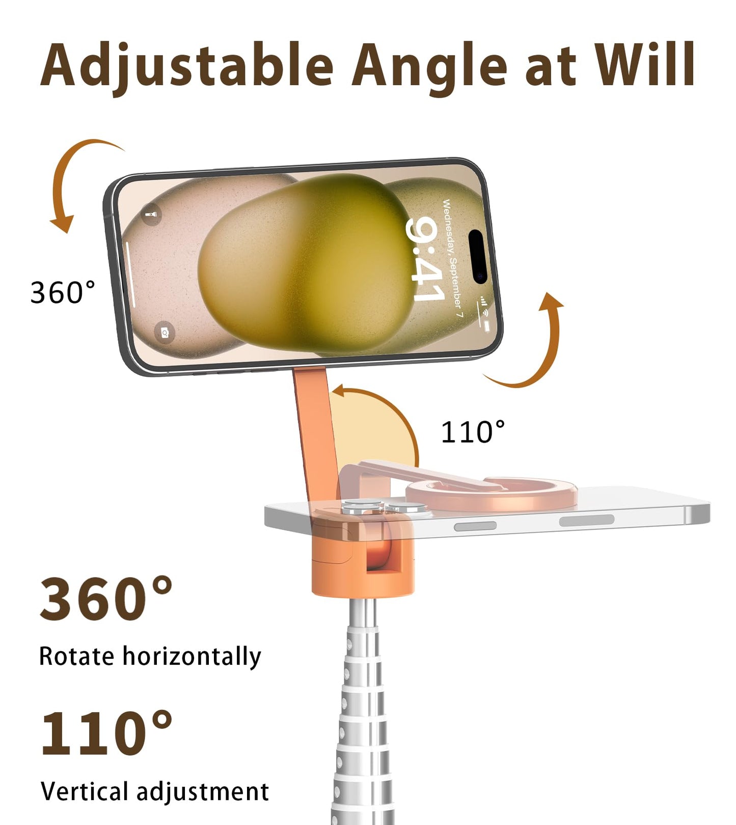 TONEOF 68" Magnetic Selfie Stick Tripod with Aluminum Strong Magnetic Holder for Magsafe, 360° Rotatable Travel Phone Tripod Stand with Metal Ring & Rechargeable Remote for iPhone/Android(Beige Gray)
