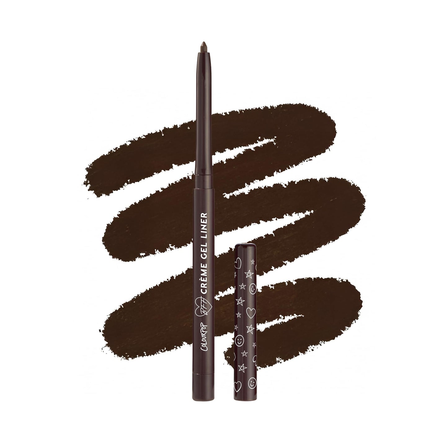 ColourPop Crème Gel Waterproof Eyeliner - 18HR Wear, Ultra-Pigmented Eyeliner Pencil with Matte & Metallic Finishes - Smudge-Proof, Vegan & Cruelty-Free - Plum Smash (0.01 oz)