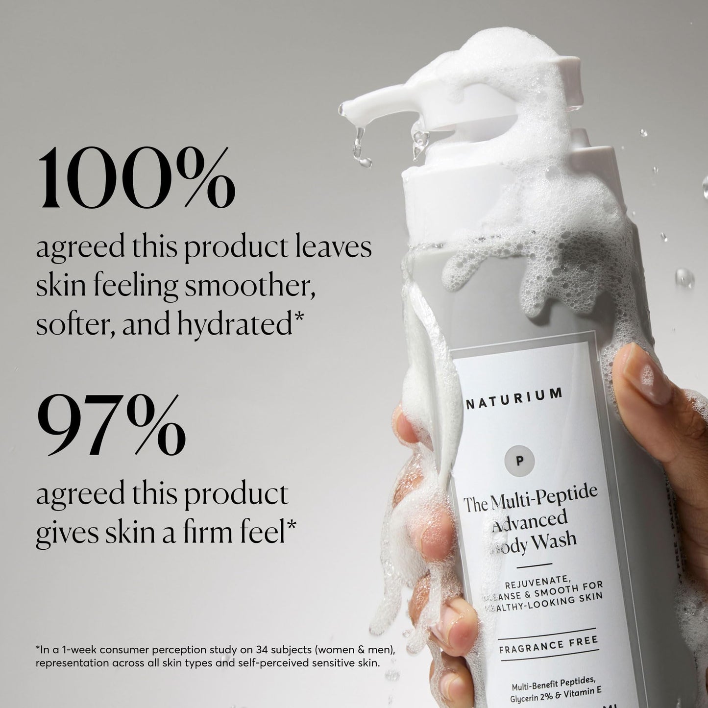 Naturium The Smoother Glycolic Acid Exfoliating Body Wash, Soft & Smoothing Cleanser, 16.9 oz