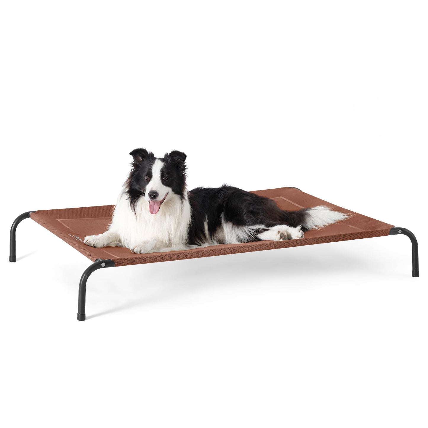 Bedsure Outdoor Elevated Dog Bed Large Sized Dog, Portable Indoor & Outdoor Cooling Raised Cot Pet Hammock Bed with Skid-Resistant Feet, Frame with Breathable Mesh, Grey, 49 inches