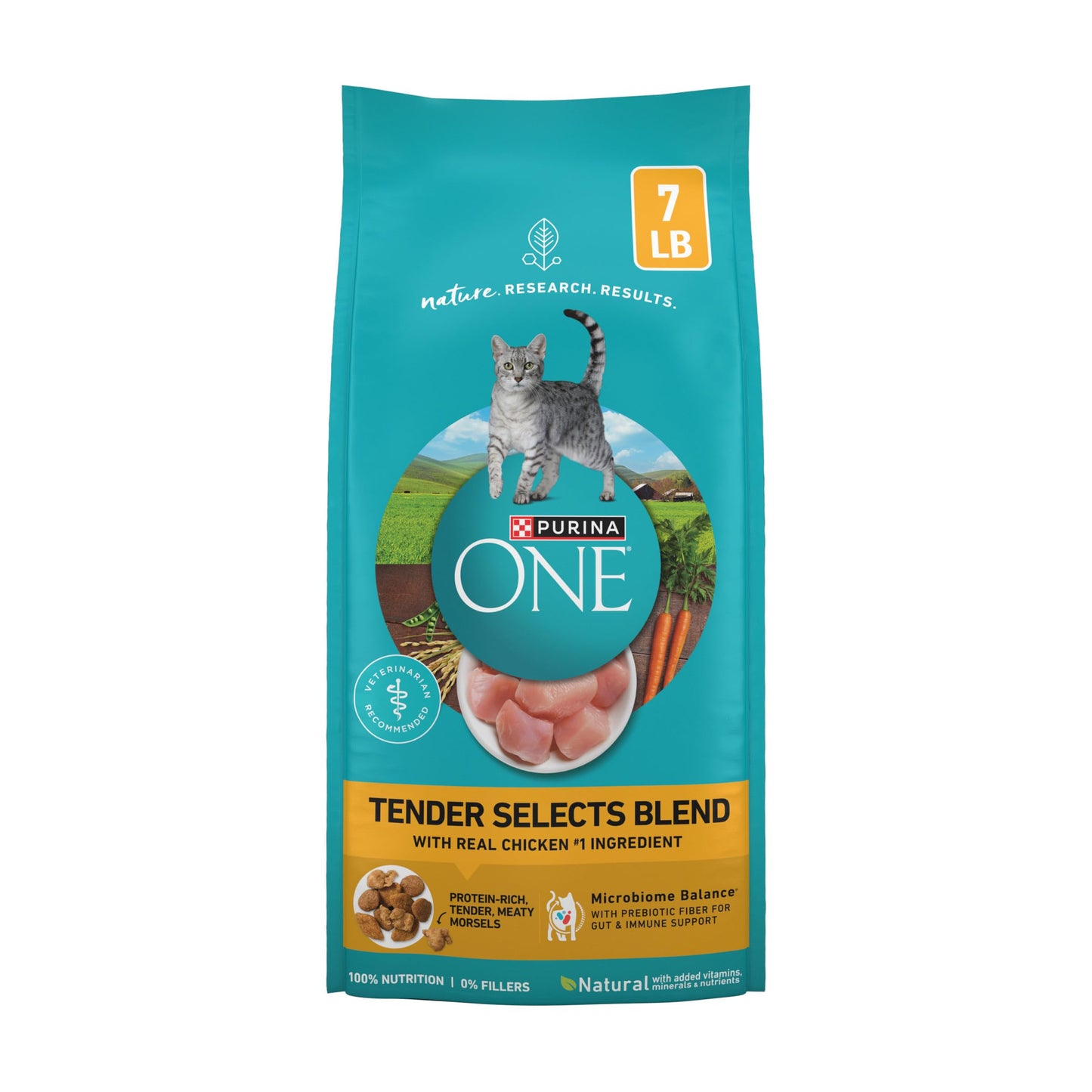 Purina ONE Natural Dry Cat Food, Tender Selects Blend With Real Chicken - 22 lb. Bag