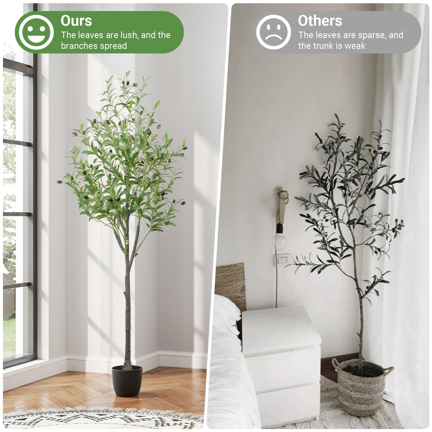 6FT Fall Artificial Eucalyptus Tree with Wicker Basket, Orange Potted Faux Eucalyptus Trees, Autumn Fake Eucalyptus Plants, Lifelike Leaves & Natural Trunk for Home Office Bedroom, Indoor