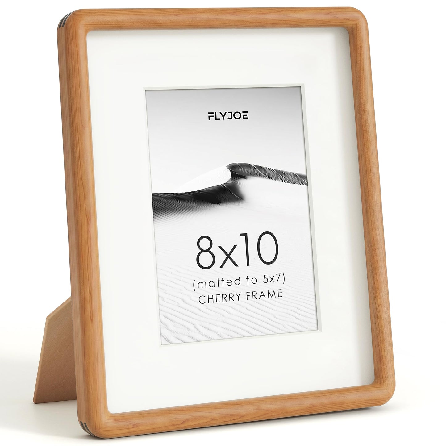 FLYJOE 11x14 Picture Frame, Natural Solid OAK Wood Photo Frame with HD Tempered Glass, Rounded Corner Frame 11 x 14 Matted to 8x10, Gallery Wall Frames for Art, Horizontal or Vertical Wall Mounting