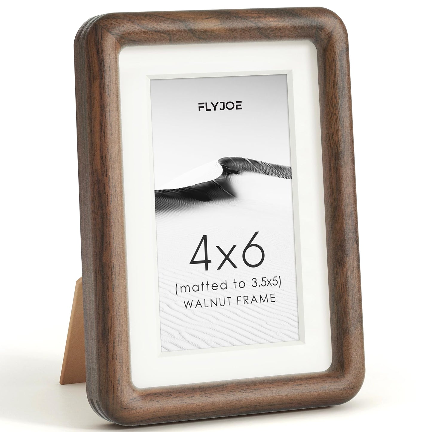FLYJOE 11x14 Picture Frame, Natural Solid OAK Wood Photo Frame with HD Tempered Glass, Rounded Corner Frame 11 x 14 Matted to 8x10, Gallery Wall Frames for Art, Horizontal or Vertical Wall Mounting