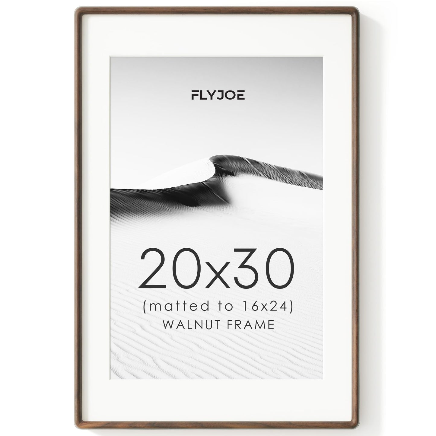 FLYJOE 11x14 Picture Frame, Natural Solid OAK Wood Photo Frame with HD Tempered Glass, Rounded Corner Frame 11 x 14 Matted to 8x10, Gallery Wall Frames for Art, Horizontal or Vertical Wall Mounting