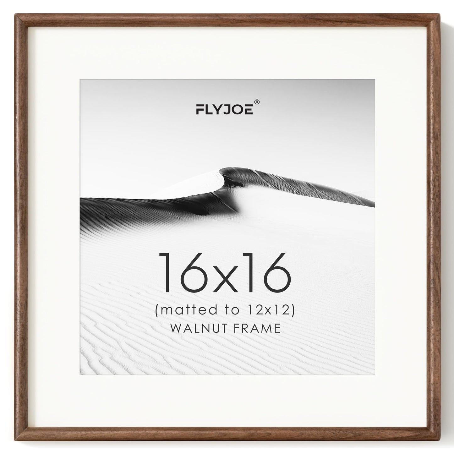 FLYJOE 11x14 Picture Frame, Natural Solid OAK Wood Photo Frame with HD Tempered Glass, Rounded Corner Frame 11 x 14 Matted to 8x10, Gallery Wall Frames for Art, Horizontal or Vertical Wall Mounting