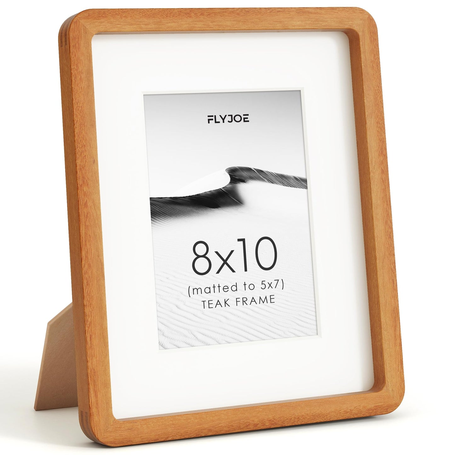 FLYJOE 11x14 Picture Frame, Natural Solid OAK Wood Photo Frame with HD Tempered Glass, Rounded Corner Frame 11 x 14 Matted to 8x10, Gallery Wall Frames for Art, Horizontal or Vertical Wall Mounting