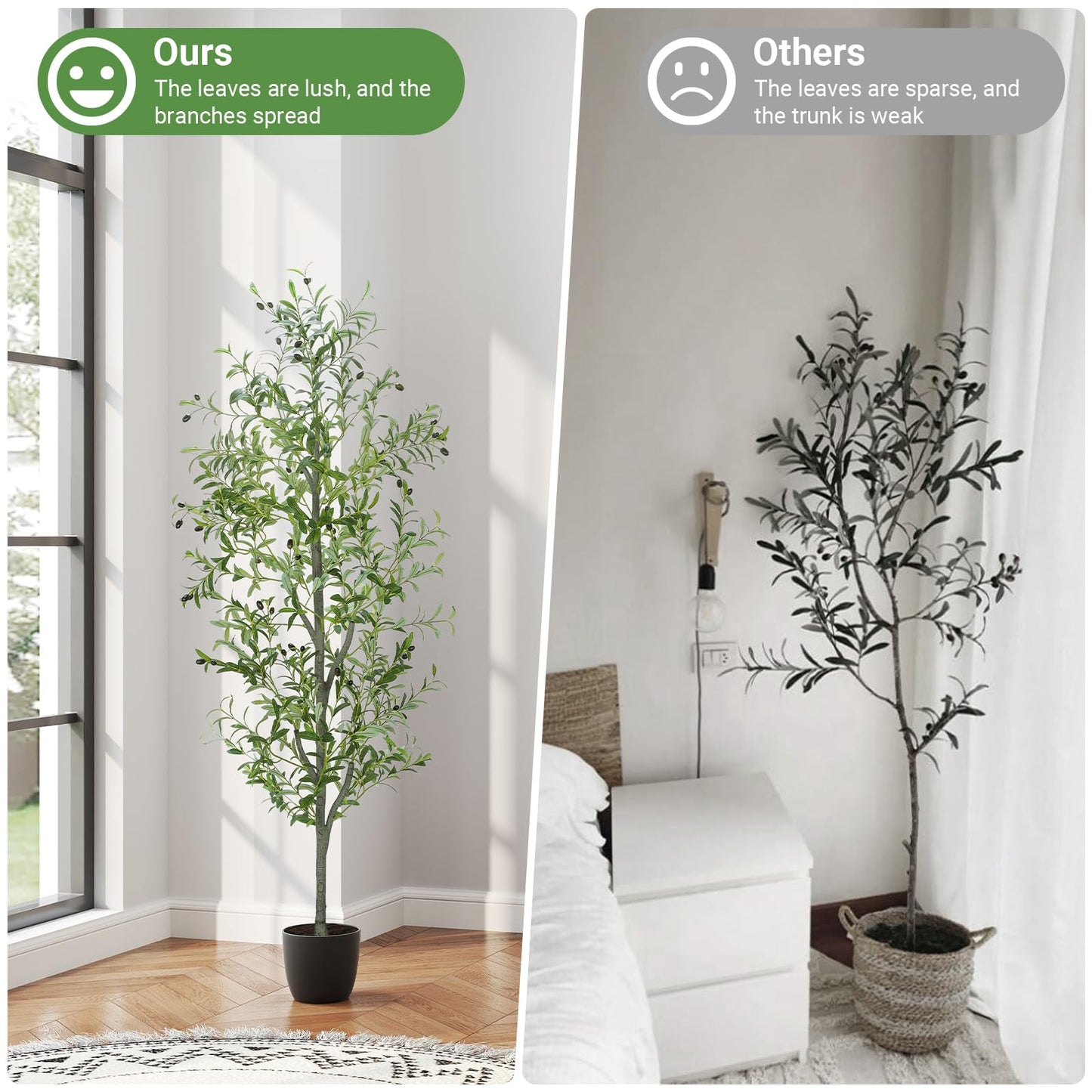 6FT Fall Artificial Eucalyptus Tree with Wicker Basket, Orange Potted Faux Eucalyptus Trees, Autumn Fake Eucalyptus Plants, Lifelike Leaves & Natural Trunk for Home Office Bedroom, Indoor
