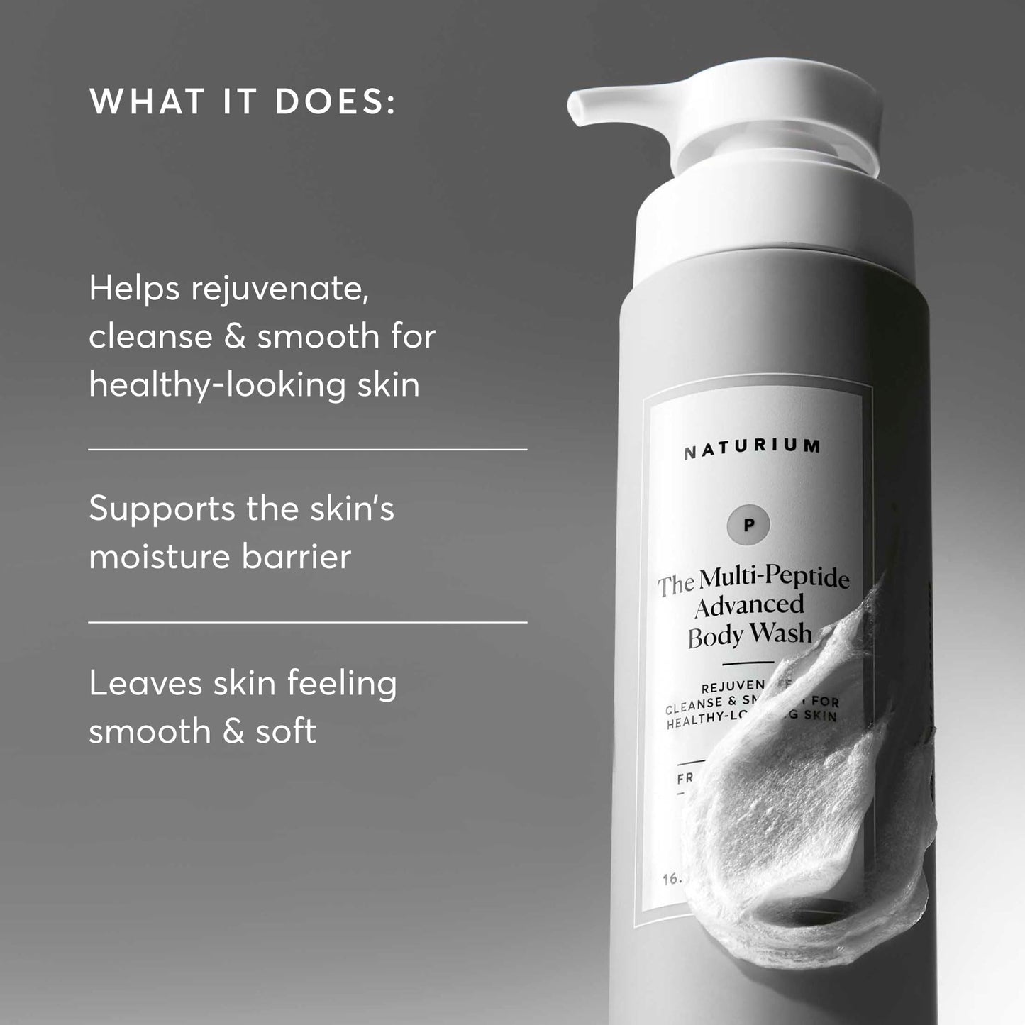 Naturium The Smoother Glycolic Acid Exfoliating Body Wash, Soft & Smoothing Cleanser, 16.9 oz
