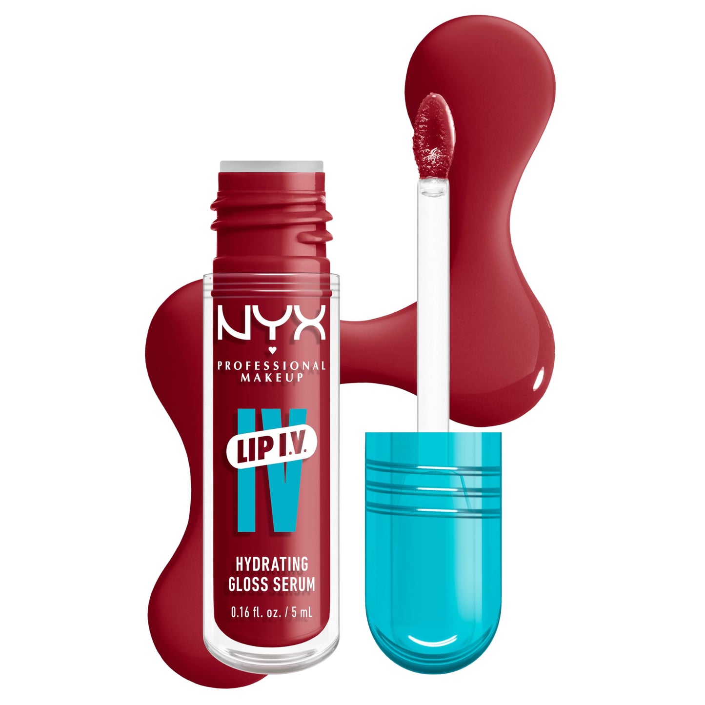 NYX PROFESSIONAL MAKEUP Lip IV Hydrating Glossy Lip Stain, Long-Lasting, Tinted, Vegan Formula with 12 HR Hydration - Hydra Honey (Brown)