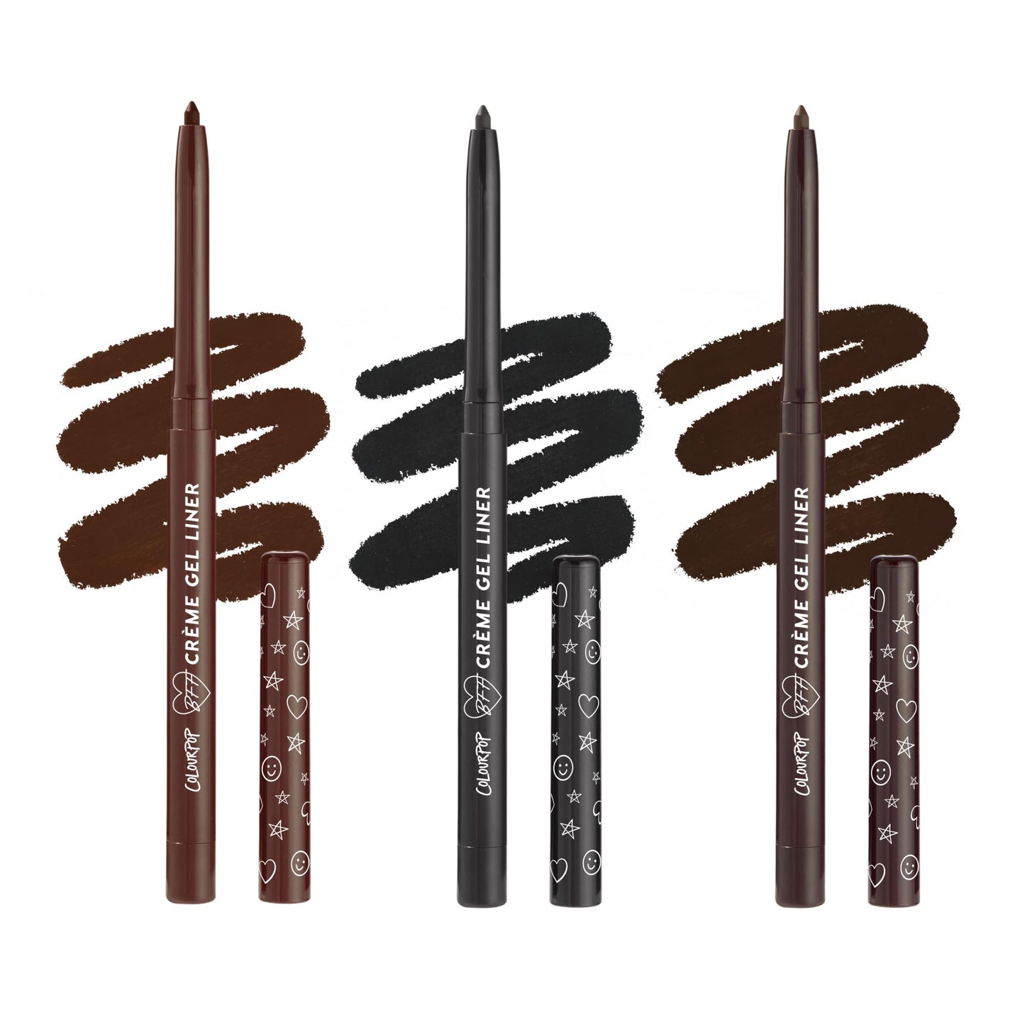ColourPop Crème Gel Waterproof Eyeliner - 18HR Wear, Ultra-Pigmented Eyeliner Pencil with Matte & Metallic Finishes - Smudge-Proof, Vegan & Cruelty-Free - Plum Smash (0.01 oz)