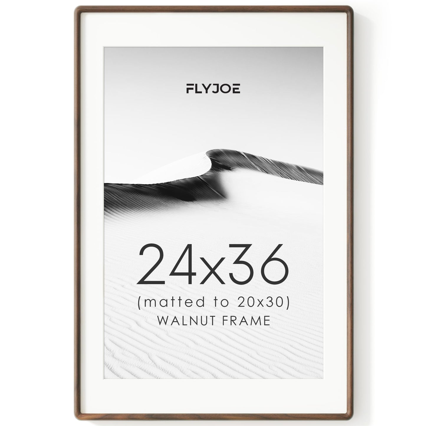 FLYJOE 11x14 Picture Frame, Natural Solid OAK Wood Photo Frame with HD Tempered Glass, Rounded Corner Frame 11 x 14 Matted to 8x10, Gallery Wall Frames for Art, Horizontal or Vertical Wall Mounting