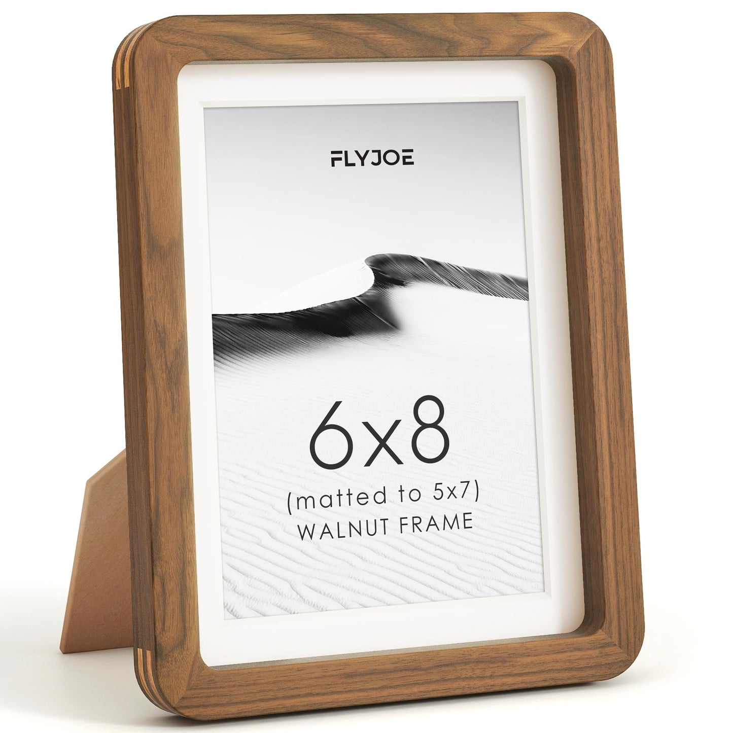FLYJOE 11x14 Picture Frame, Natural Solid OAK Wood Photo Frame with HD Tempered Glass, Rounded Corner Frame 11 x 14 Matted to 8x10, Gallery Wall Frames for Art, Horizontal or Vertical Wall Mounting