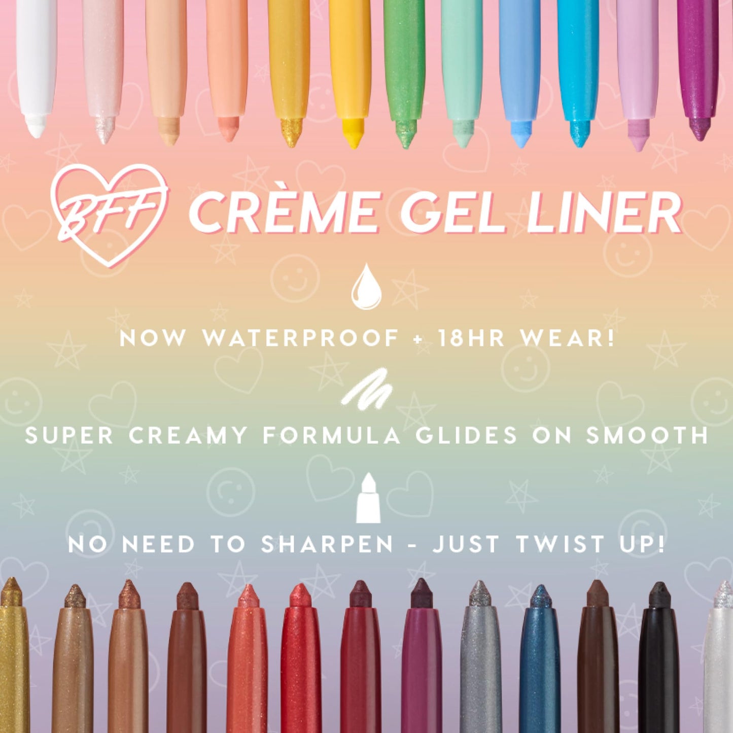 ColourPop Crème Gel Waterproof Eyeliner - 18HR Wear, Ultra-Pigmented Eyeliner Pencil with Matte & Metallic Finishes - Smudge-Proof, Vegan & Cruelty-Free - Plum Smash (0.01 oz)