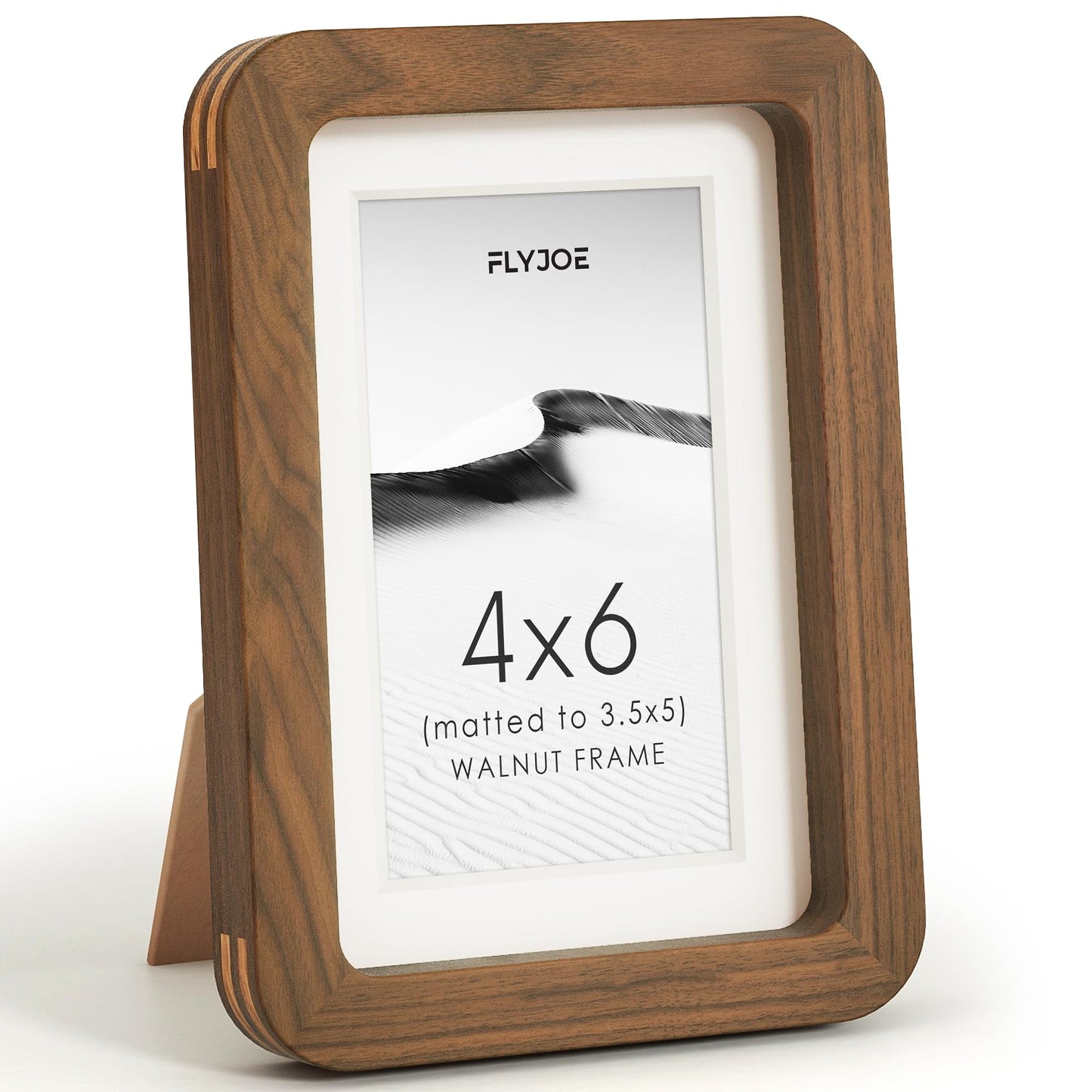 FLYJOE 11x14 Picture Frame, Natural Solid OAK Wood Photo Frame with HD Tempered Glass, Rounded Corner Frame 11 x 14 Matted to 8x10, Gallery Wall Frames for Art, Horizontal or Vertical Wall Mounting