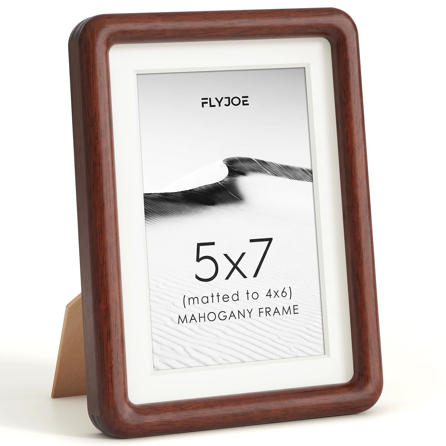 FLYJOE 11x14 Picture Frame, Natural Solid OAK Wood Photo Frame with HD Tempered Glass, Rounded Corner Frame 11 x 14 Matted to 8x10, Gallery Wall Frames for Art, Horizontal or Vertical Wall Mounting