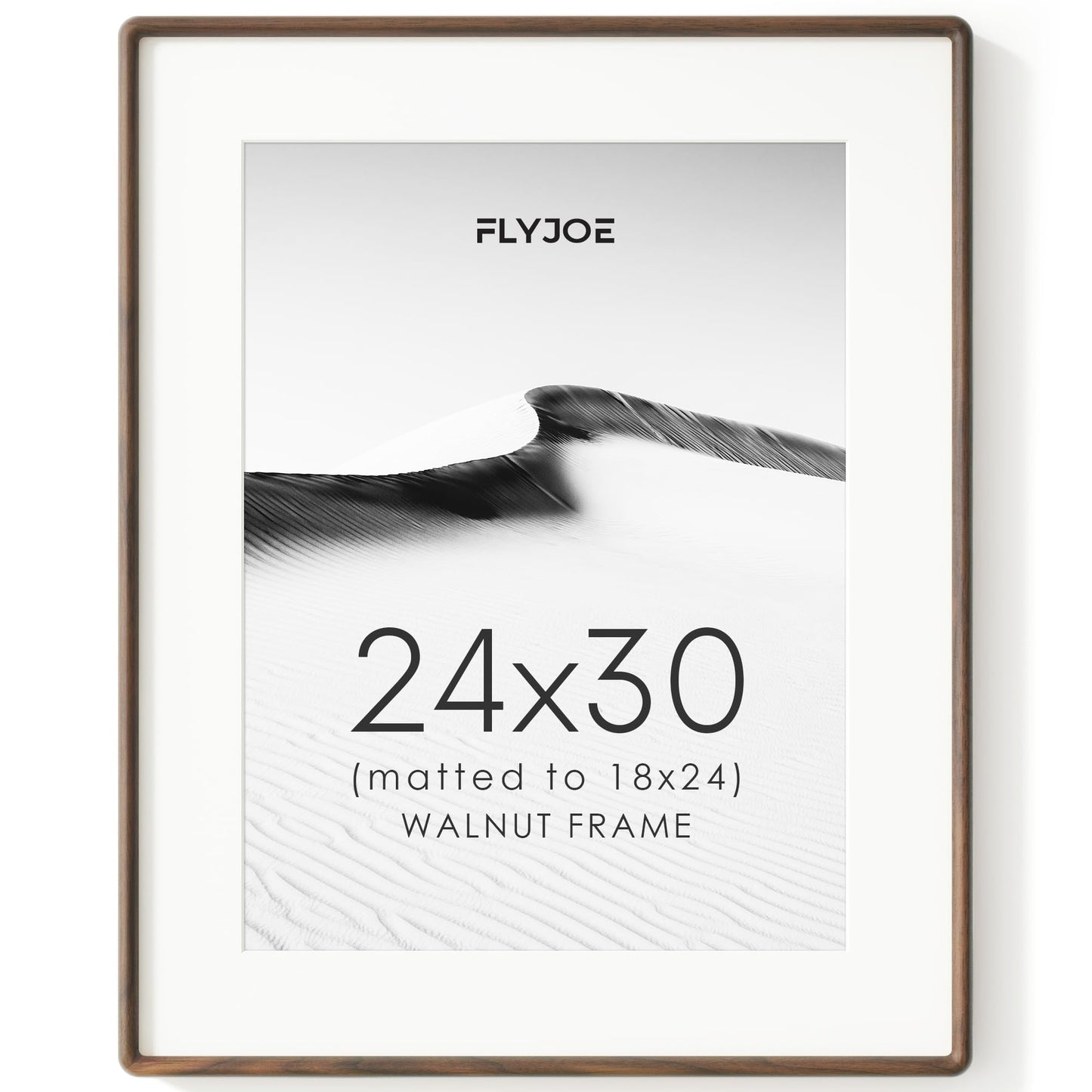 FLYJOE 11x14 Picture Frame, Natural Solid OAK Wood Photo Frame with HD Tempered Glass, Rounded Corner Frame 11 x 14 Matted to 8x10, Gallery Wall Frames for Art, Horizontal or Vertical Wall Mounting