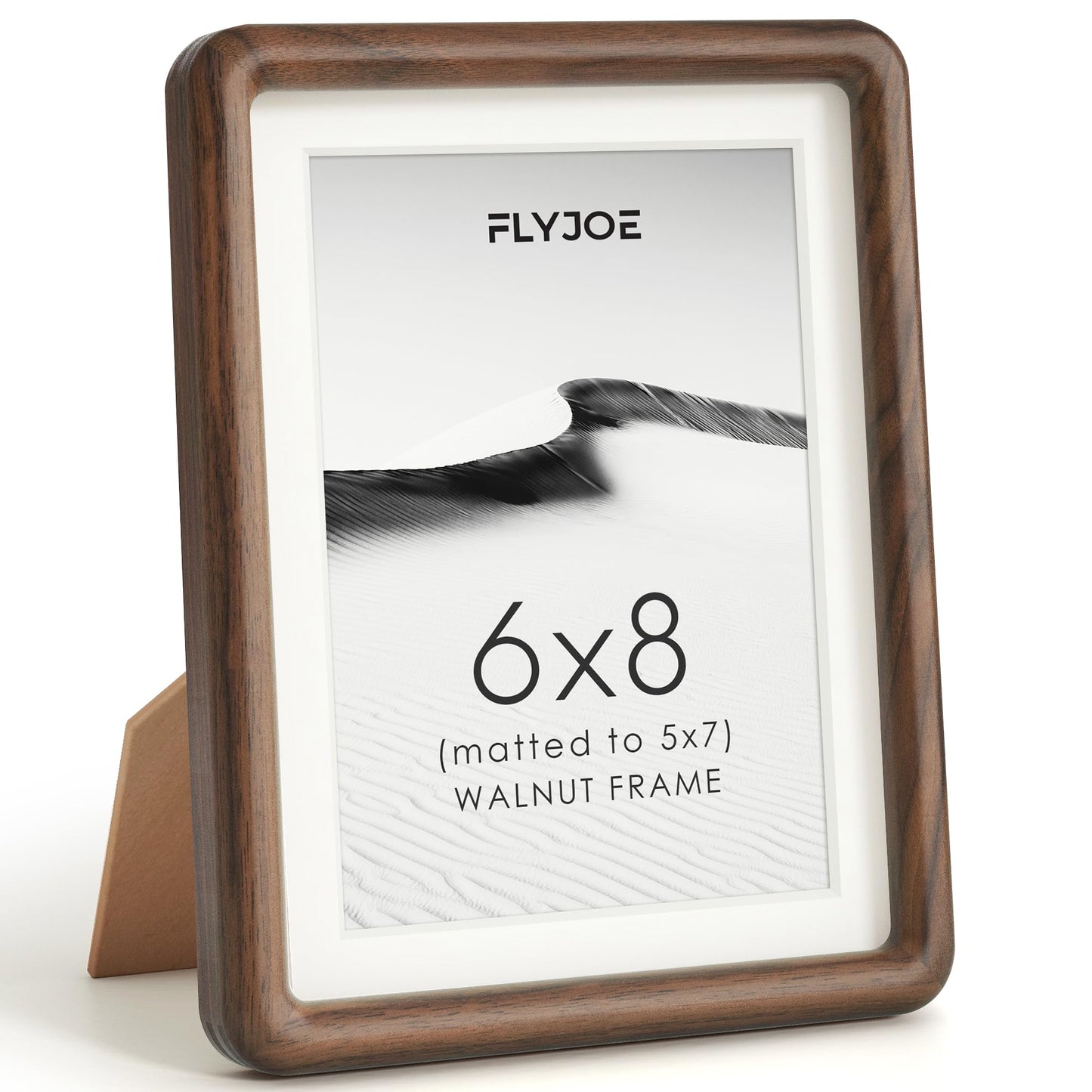 FLYJOE 11x14 Picture Frame, Natural Solid OAK Wood Photo Frame with HD Tempered Glass, Rounded Corner Frame 11 x 14 Matted to 8x10, Gallery Wall Frames for Art, Horizontal or Vertical Wall Mounting