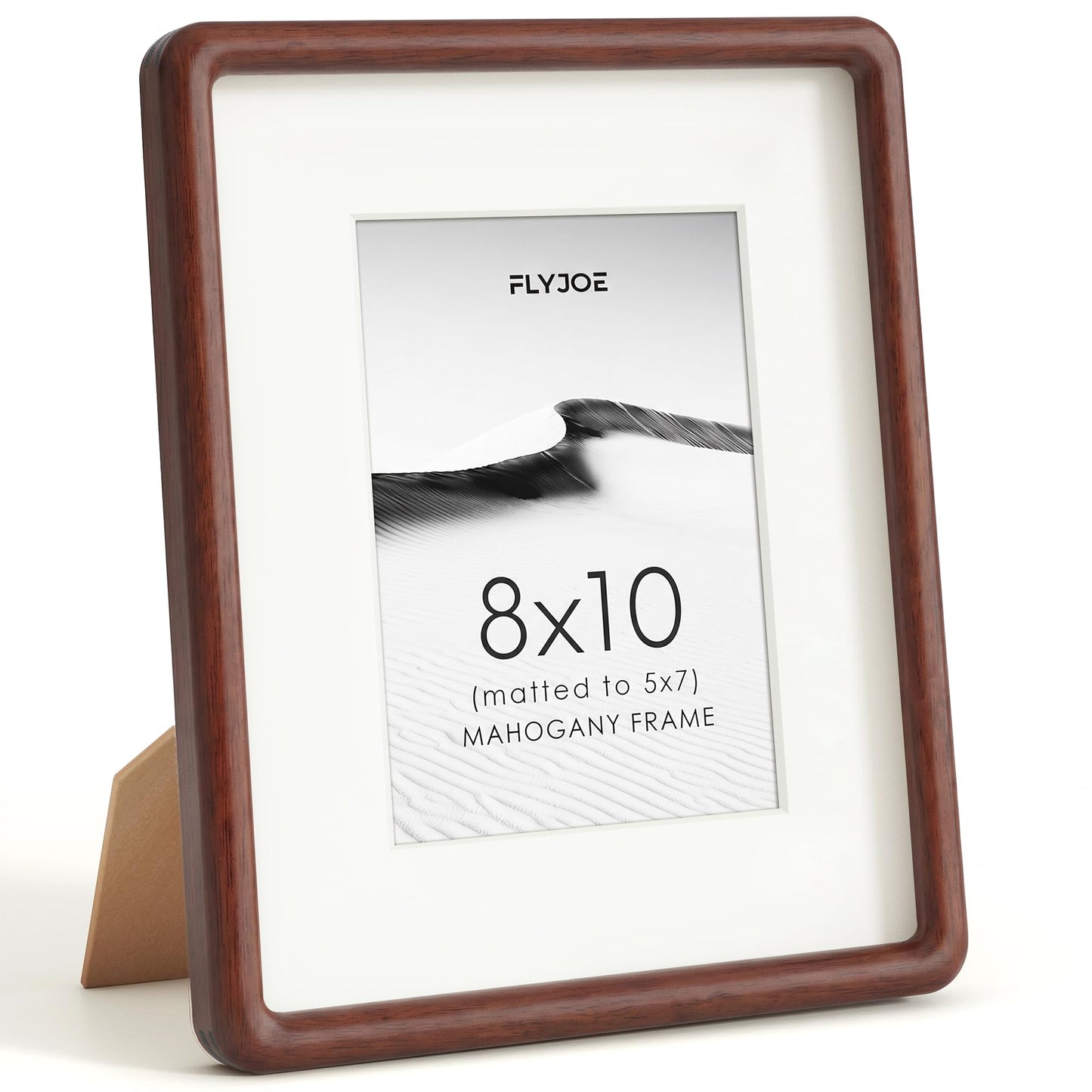 FLYJOE 11x14 Picture Frame, Natural Solid OAK Wood Photo Frame with HD Tempered Glass, Rounded Corner Frame 11 x 14 Matted to 8x10, Gallery Wall Frames for Art, Horizontal or Vertical Wall Mounting