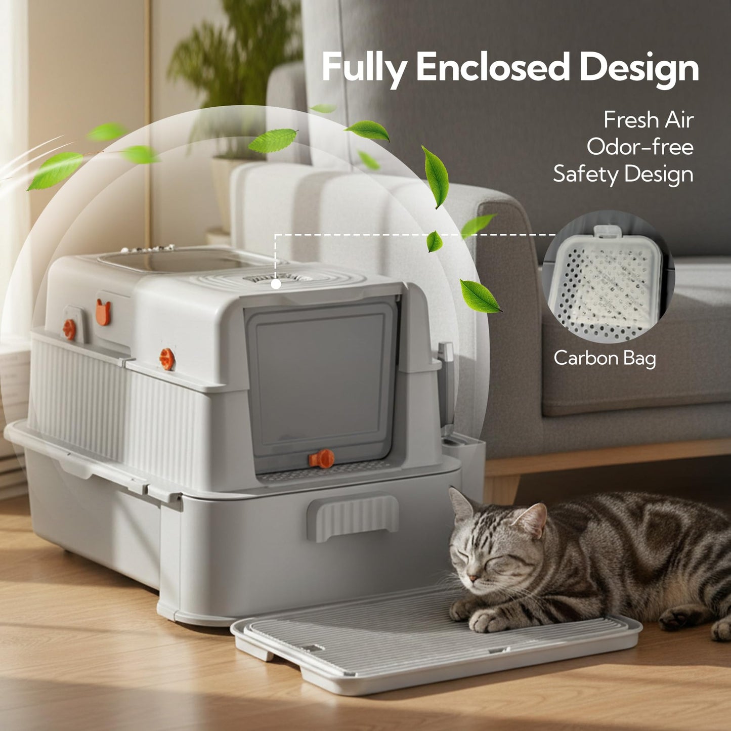 Soulbond Stainless Steel Cat Litter Box with Lid