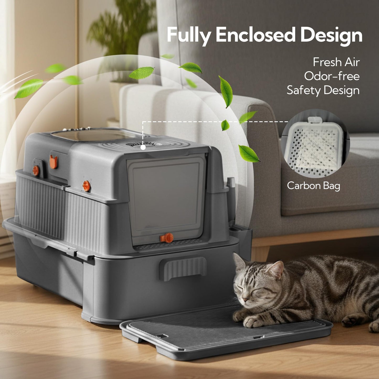 Soulbond Stainless Steel Cat Litter Box with Lid