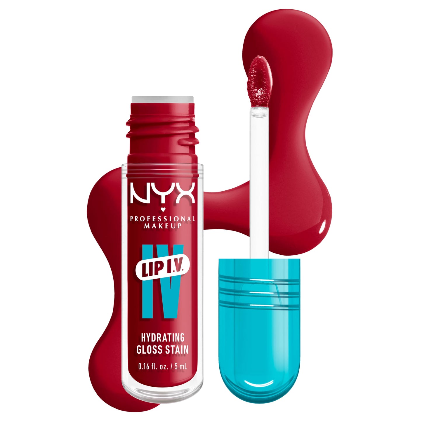 NYX PROFESSIONAL MAKEUP Lip IV Hydrating Glossy Lip Stain, Long-Lasting, Tinted, Vegan Formula with 12 HR Hydration - Hydra Honey (Brown)