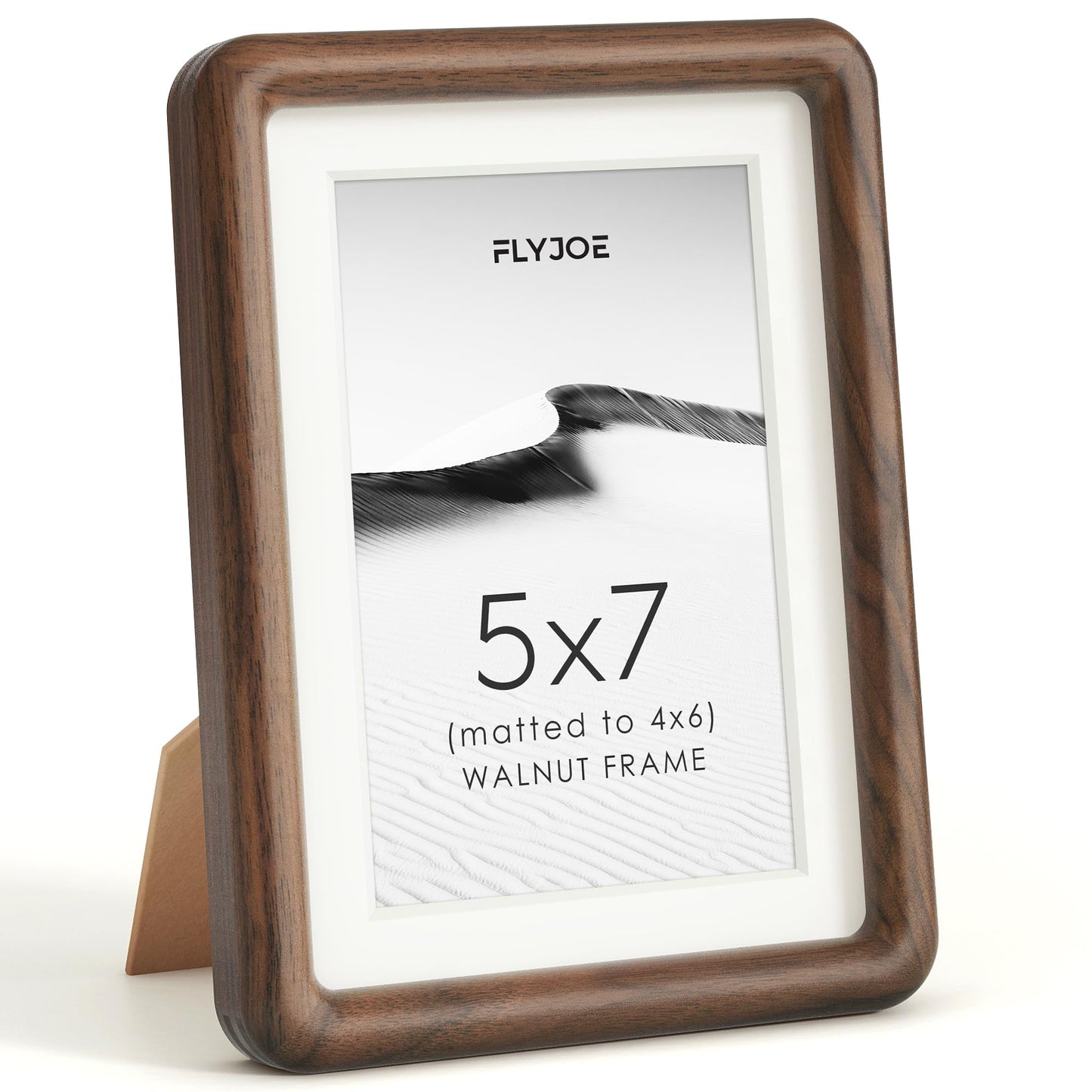FLYJOE 11x14 Picture Frame, Natural Solid OAK Wood Photo Frame with HD Tempered Glass, Rounded Corner Frame 11 x 14 Matted to 8x10, Gallery Wall Frames for Art, Horizontal or Vertical Wall Mounting