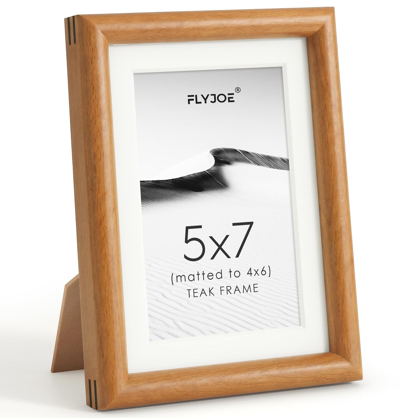 FLYJOE 11x14 Picture Frame, Natural Solid OAK Wood Photo Frame with HD Tempered Glass, Rounded Corner Frame 11 x 14 Matted to 8x10, Gallery Wall Frames for Art, Horizontal or Vertical Wall Mounting