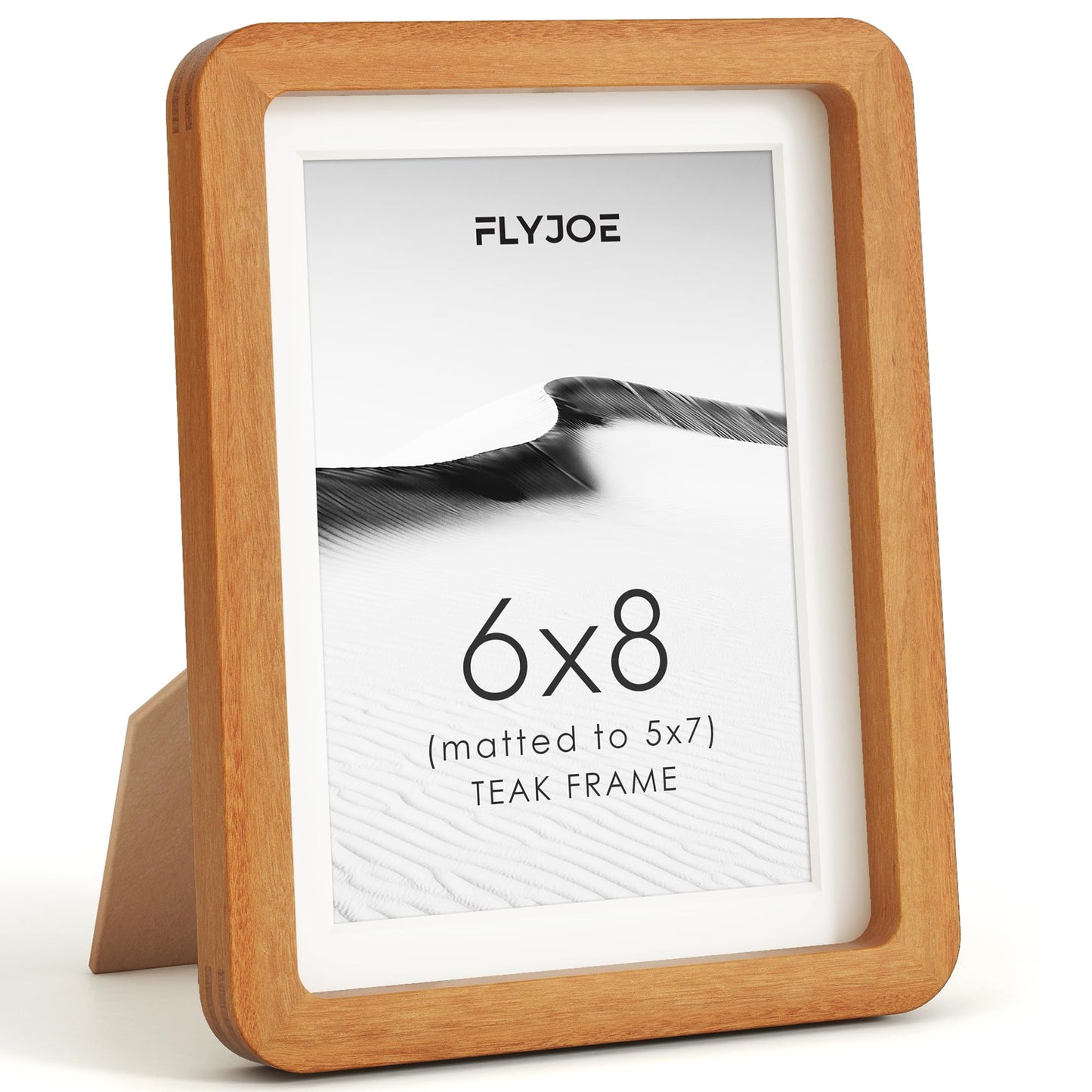 FLYJOE 11x14 Picture Frame, Natural Solid OAK Wood Photo Frame with HD Tempered Glass, Rounded Corner Frame 11 x 14 Matted to 8x10, Gallery Wall Frames for Art, Horizontal or Vertical Wall Mounting