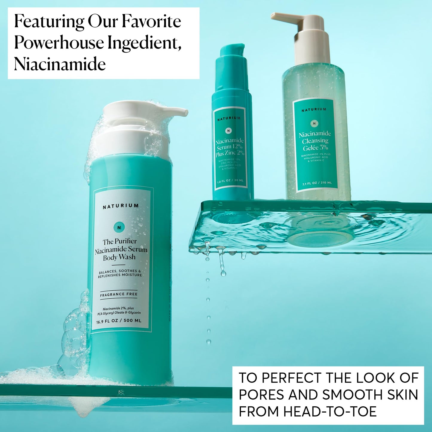 Naturium The Smoother Glycolic Acid Exfoliating Body Wash, Soft & Smoothing Cleanser, 16.9 oz