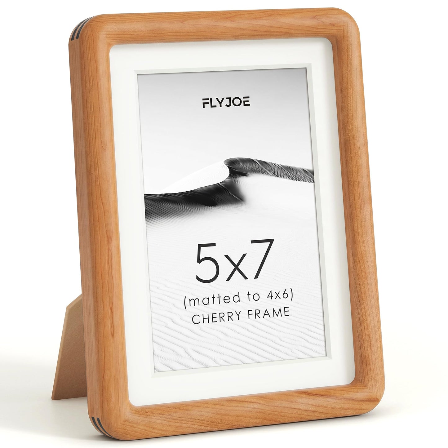 FLYJOE 11x14 Picture Frame, Natural Solid OAK Wood Photo Frame with HD Tempered Glass, Rounded Corner Frame 11 x 14 Matted to 8x10, Gallery Wall Frames for Art, Horizontal or Vertical Wall Mounting